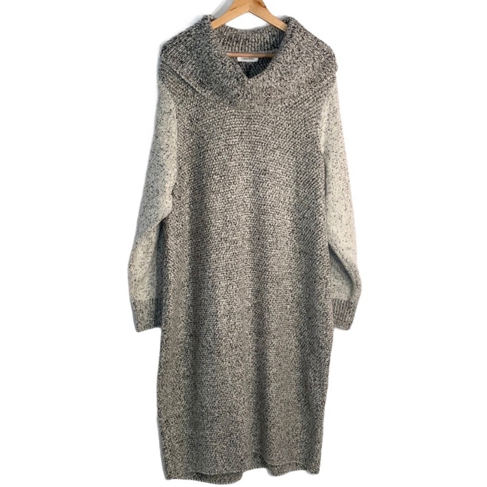 Calvin Klein Gray Turtleneck Sweater Dress